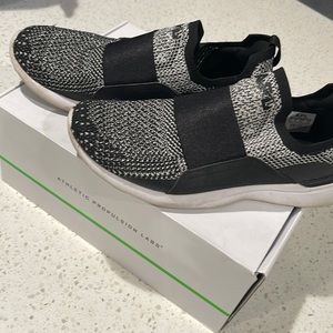 Apl black silver white shoes